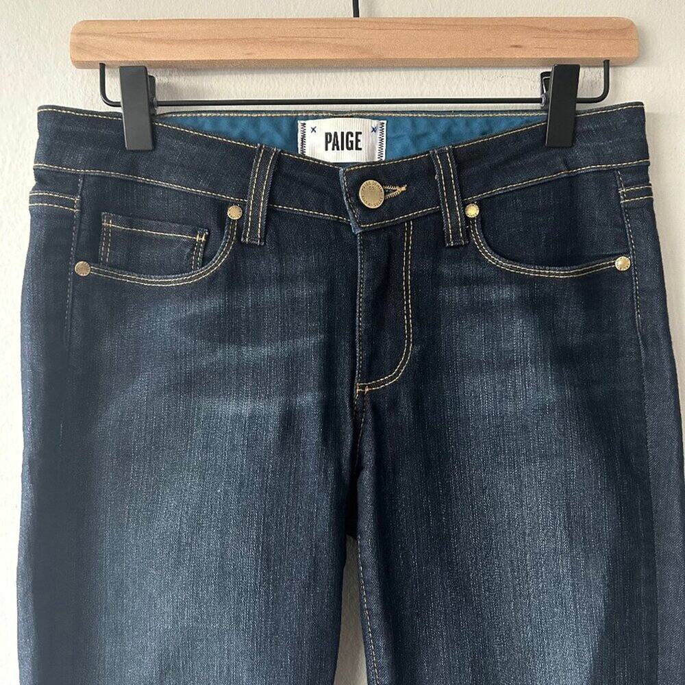 PAIGE Skyline Skinny Jeans Dark Wash Denim Women’s Size 27 - Picture 4 of 12